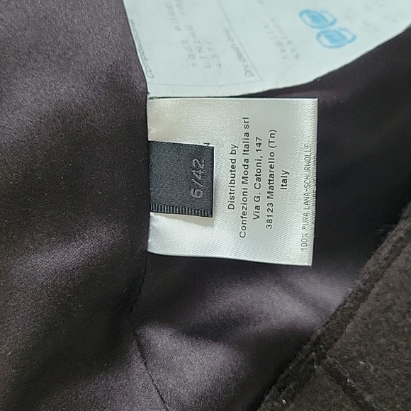 Calvin Klein Collection | Double breasted wool coat - made in Italy | size 6 - Picture 5 of 8